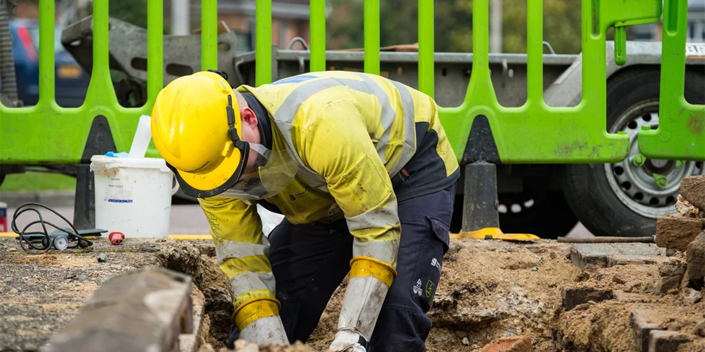 Working on underground cable