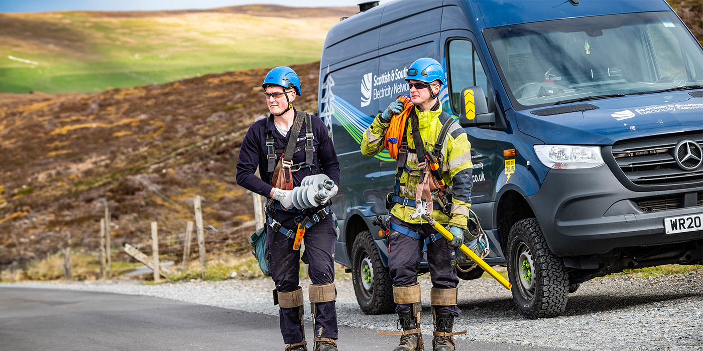 SSEN Staff infront of van