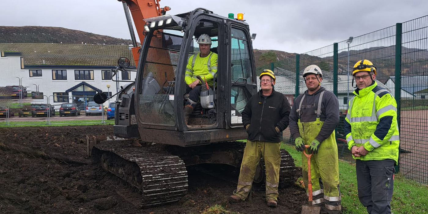Digger at Ullapool playpark