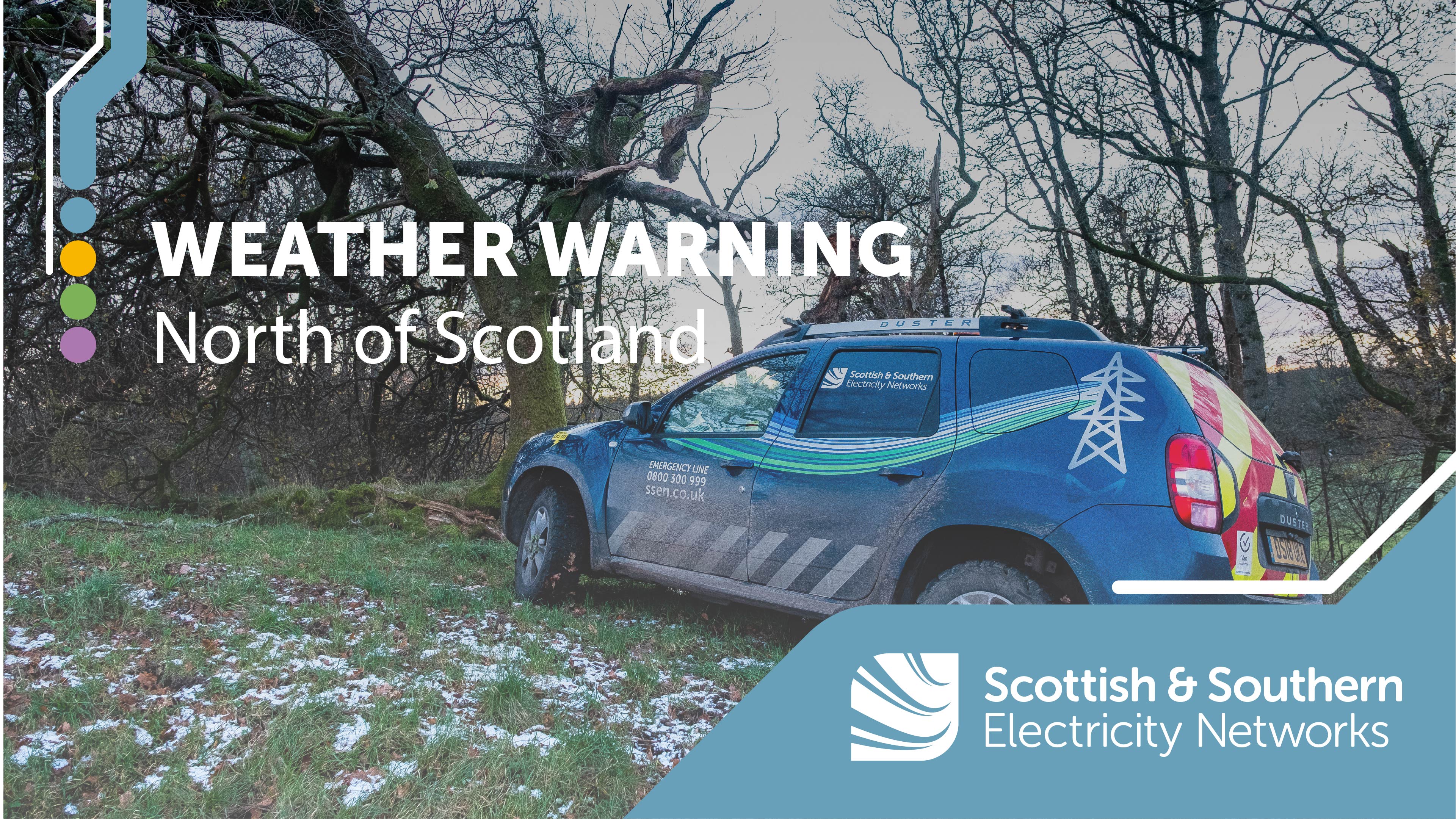 SSEN engineers working to restore power following a storm