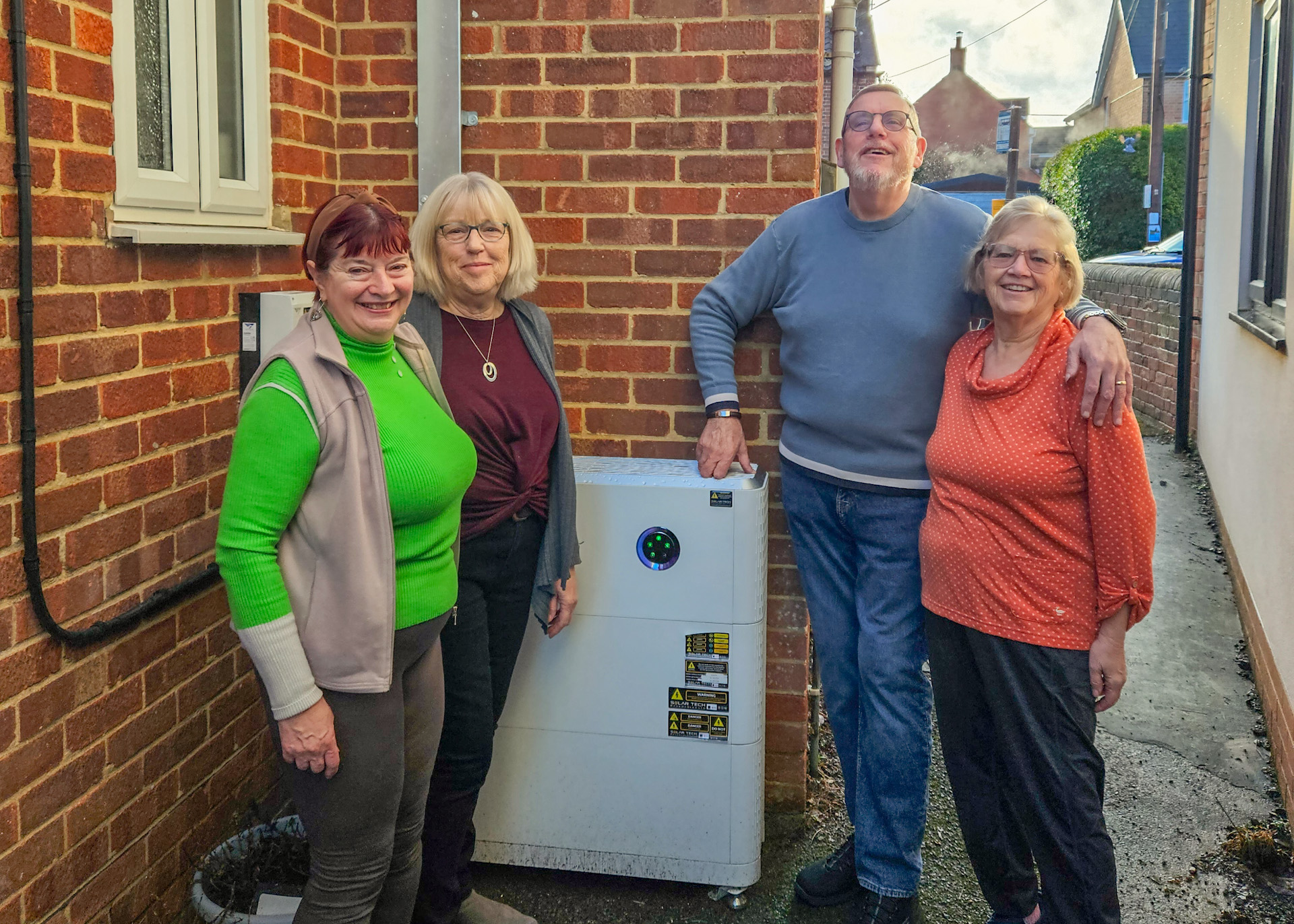 Dilton Memorial Hall trustees with their low-carbon heating system
