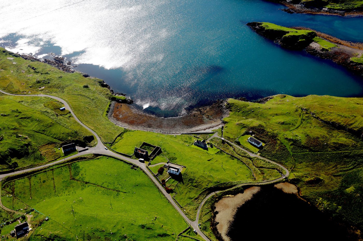 An aerial photograph of St. Clements in Harris