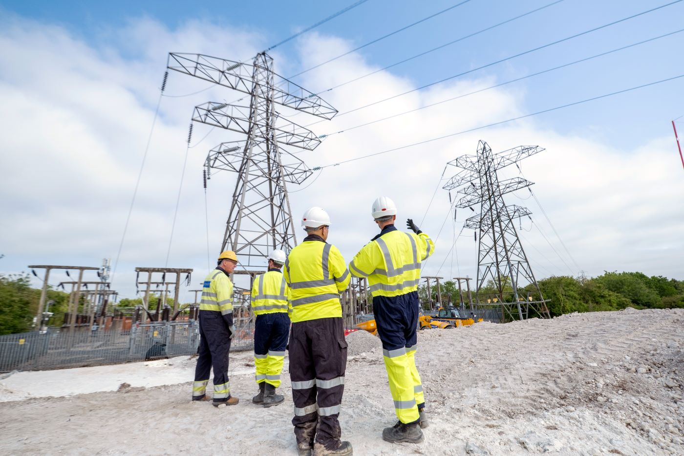 Engineers on site at an SSEN Distribution Grid Supply Point
