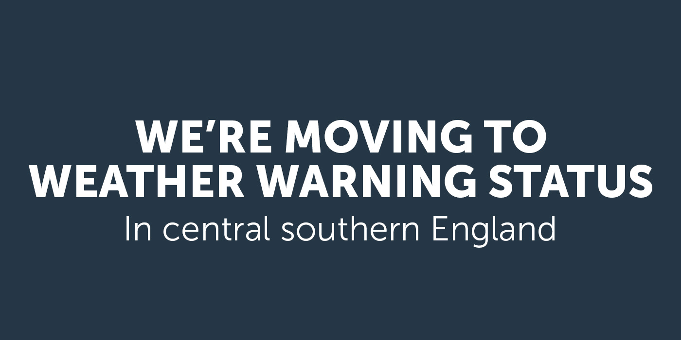 SSEN moves to Weather Warning status in central southern England ahead of New Year’s Day 