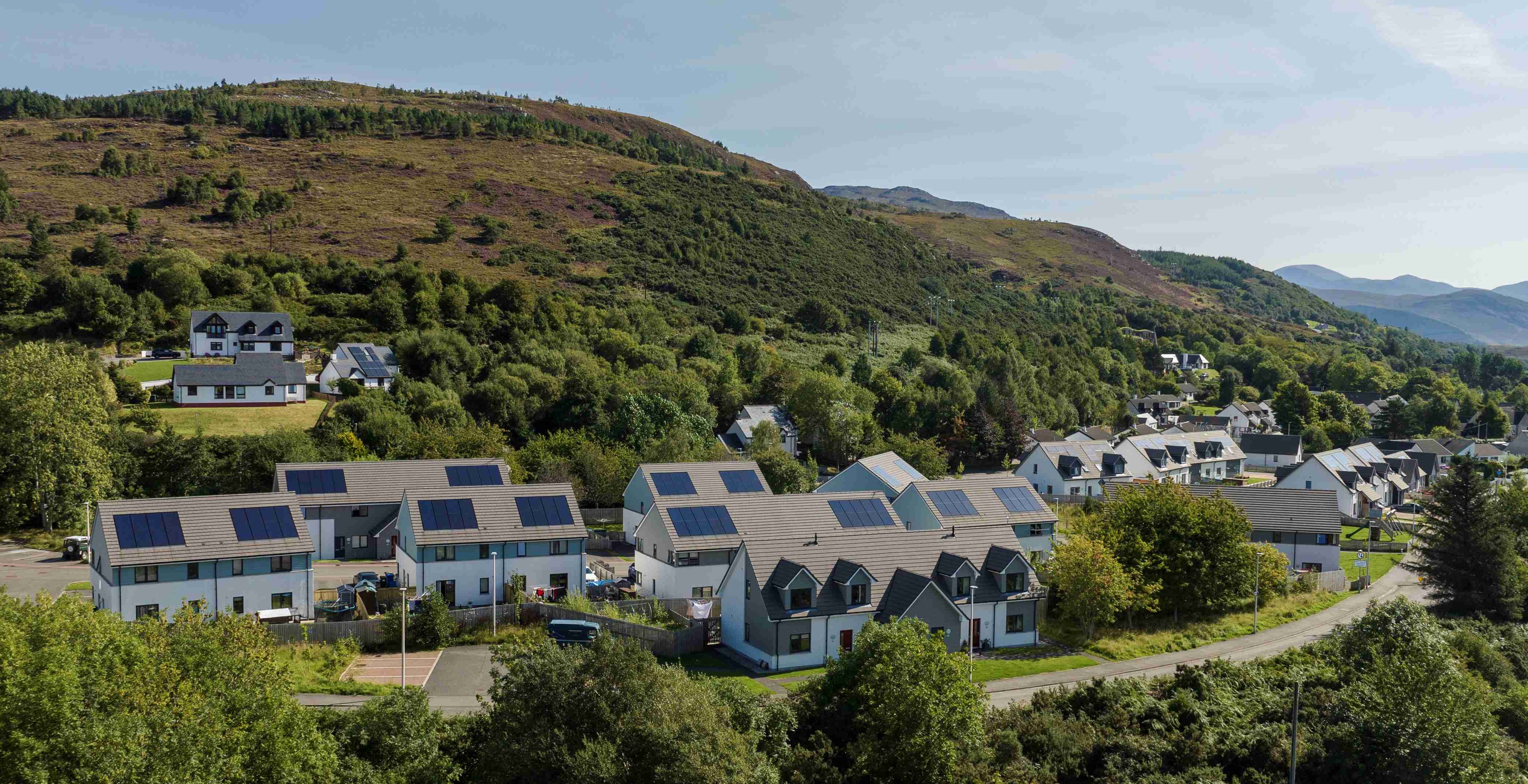 Houses with solar panels