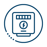 Move/add to/disconnect my electricity icon